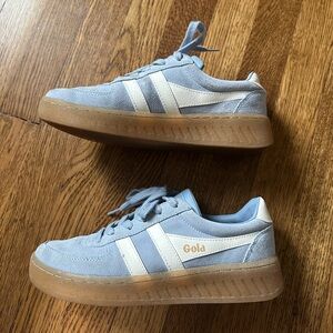 Women's Gola Glandslam Suede Shoes - Air/OffWhite/Gum - Size 7.5